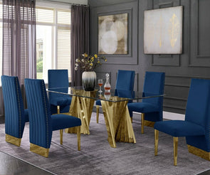 VICTORIA DINING SET 7 PCS BLUE