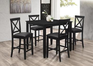 7820 5 Pcs Counter Height Set Black