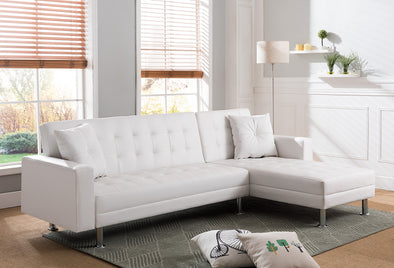 8036 Sectional Sofa Bed White