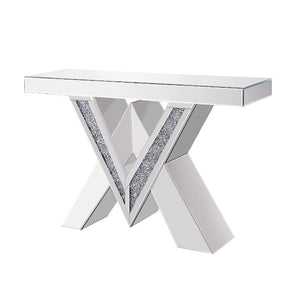 90444 Noralie Console Table, Faux diamonds