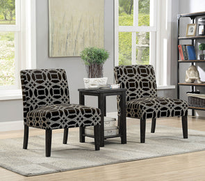 FORTUNA ACCENT TABLE & CHAIR SET     |     CM-AC6375-3PK