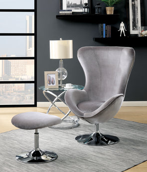 ELOISE CHAIR W/ OTTOMAN     |     CM-AC6841 Gray