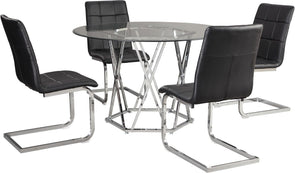 D275 Madanere 5 Pcs Dining Set black