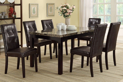 7 Pcs Dining Set F2093 Black