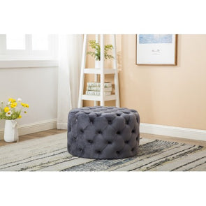 AC700 Round Ottoman Tufted